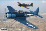 Douglas SBD-5 Dauntless   &  A6M5 Zero - Air to Air Photo Shoot - December 3, 2005