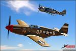 North American P-51C Mustang   &  FW-190 A8-N - Air to Air Photo Shoot - September 28, 2012