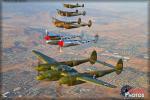 Lockheed P-38 Lightning  Formation - Air to Air Photo Shoot - May 4, 2013