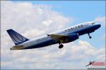 United Airlines A319 - Lyon Air Museum: B-25 Day - April 9, 2011