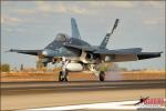 Featuring: US Navy and Marine F/A-18C/D Hornets and F/A-18E/F Super Hornets along with the USN Flight Demonstration Team Blue Angels on the flight line of the Naval Air Facility El Centro during a standard day of launches and recoveries at the base.