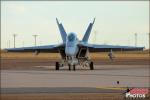 Featuring: US Navy and Marine F/A-18C/D Hornets and F/A-18E/F Super Hornets along with the USN Flight Demonstration Team Blue Angels on the flight line of the Naval Air Facility El Centro during a standard day of launches and recoveries at the base.