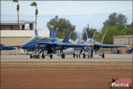 Featuring: US Navy and Marine F/A-18C/D Hornets and F/A-18E/F Super Hornets along with the USN Flight Demonstration Team Blue Angels on the flight line of the Naval Air Facility El Centro during a standard day of launches and recoveries at the base.